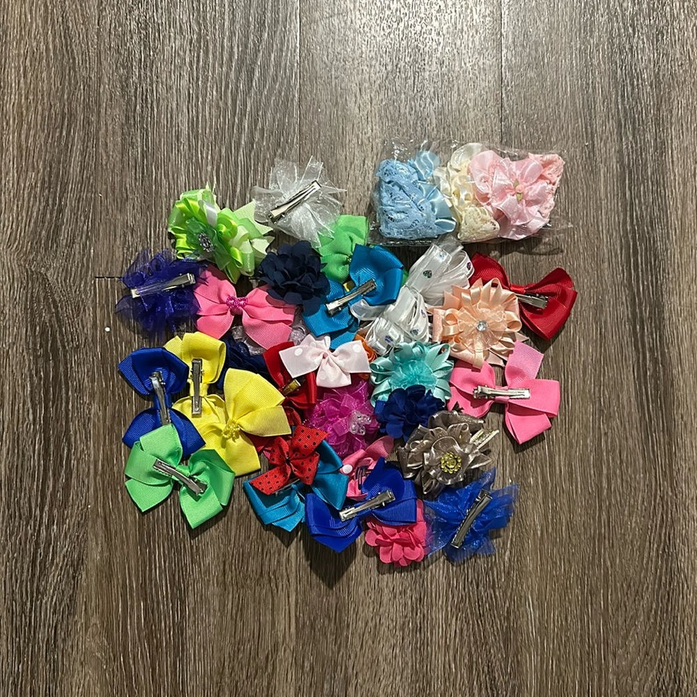 Bow hair clips bundle